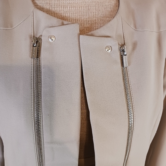 Size 6 /Small Calvin Klein Moto Style Jacket Casual Business Old Money Spring - Picture 11 of 11